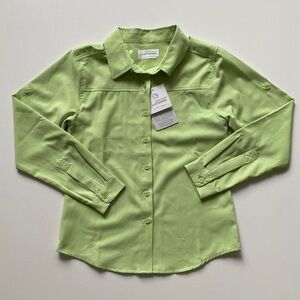 NWT Gander Mountain Guide Green Quick Dry UPF Trophy Fishing Shirt Girls Medium